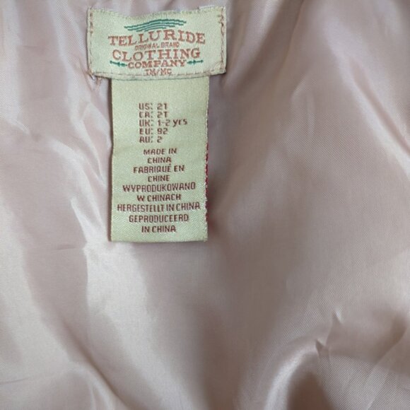 Telluride Size 2T Tan Snap Front Hooded Vest - Picture 5 of 6